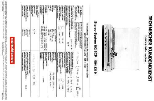 Stereo-System 102-SCP ; Nordmende, (ID = 866781) Radio