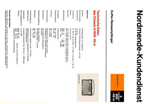 Stradella 49m F091 967.109.10 Ch= 5/609-49m; Nordmende, (ID = 1787826) Radio