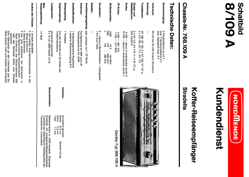 Stradella 968.109A Ch= 8/109A ; Nordmende, (ID = 637081) Radio