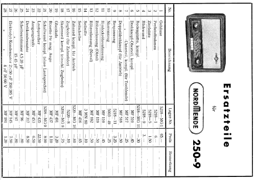 Super 250-9 Ch= 5218; Nordmende, (ID = 1803045) Radio