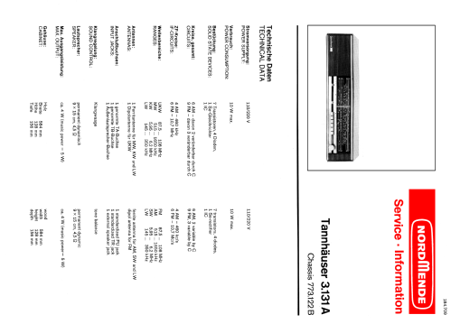 Tannhäuser 3.131A Ch= 773.122B; Nordmende, (ID = 656034) Radio