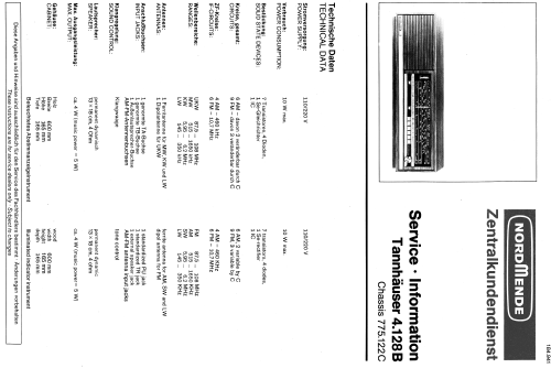 Tannhäuser 4.128B Ch= 775.122C; Nordmende, (ID = 132401) Radio