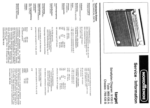 Target 969.108A Ch= 9.108C ; Nordmende, (ID = 259124) Radio