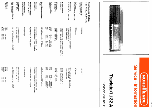 Traviata 971.132A Ch= 770.129C; Nordmende, (ID = 637260) Radio