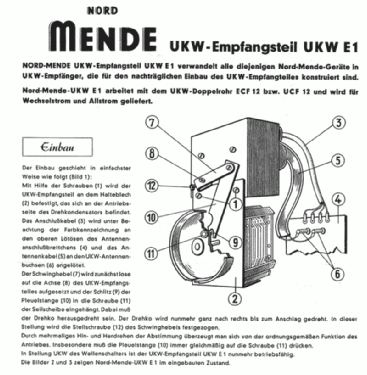 UKW-Einsatzgerät UKW E1; Nordmende, (ID = 3123633) Converter