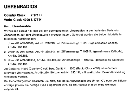 Vario Clock 4000 6.177H; Nordmende, (ID = 1841129) Radio