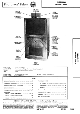 Norelco 588A; Norelco, North (ID = 3038724) Television