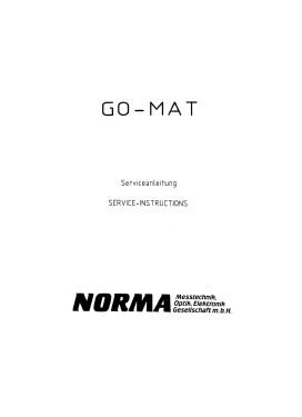 Go-Mat Electronic 1856; NORMA Messtechnik (ID = 2889456) Equipment