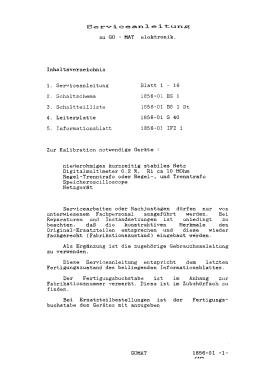 Go-Mat Electronic 1856; NORMA Messtechnik (ID = 2889457) Ausrüstung