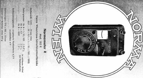 Normameter 185-R; NORMA Messtechnik (ID = 817270) Equipment