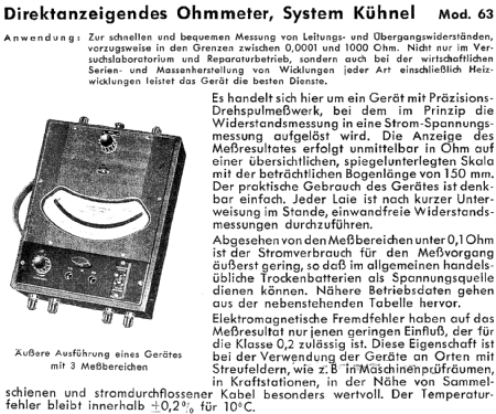 Universal-Ohmmeter 63 6308; NORMA Messtechnik (ID = 847856) Equipment