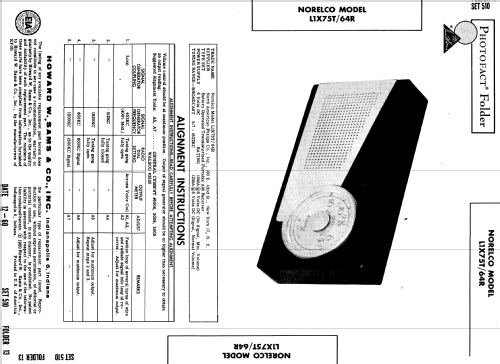 L1X75T /64R ; Norelco, North (ID = 516000) Radio