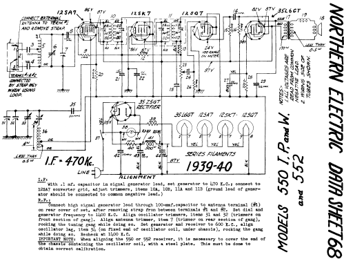 550-W ; Northern Electric Co (ID = 768933) Radio