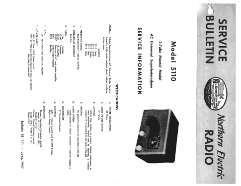 Baby Champ Rainbow 5110; Northern Electric Co (ID = 2571652) Radio