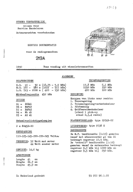 H219A; NSF Nederlandsche (ID = 3074965) Radio