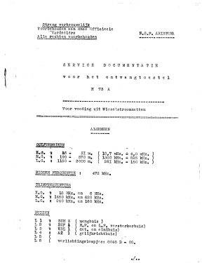 H73A; NSF Nederlandsche (ID = 3073983) Radio
