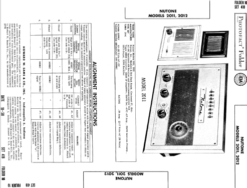 2011 ; NuTone Inc.; (ID = 771827) Radio