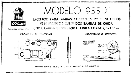 955-X; Odeón Industrias (ID = 2952468) Radio