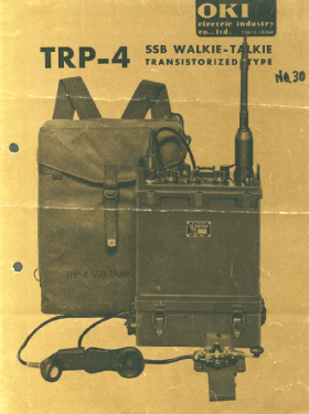 Manpack Radio Set - SSB Walkie-Talkie - Transmisor-Receptor TRP-4A; OKI Electric (ID = 2701713) Mil TRX
