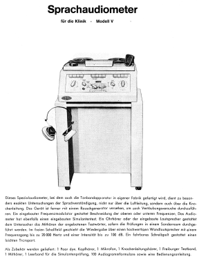 Sprach-Audiometer Beoton Modell V; Ollmann, Bruno / (ID = 2852245) Medicine