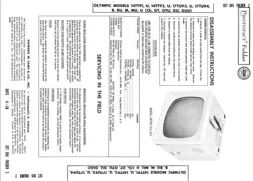 17TU93 Ch= GUU; Olympic Radio & (ID = 2577939) Televisore