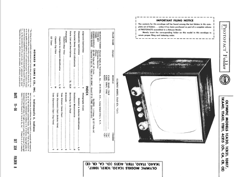 1DB17 Ch= CB; Olympic Radio & (ID = 2000733) Televisore