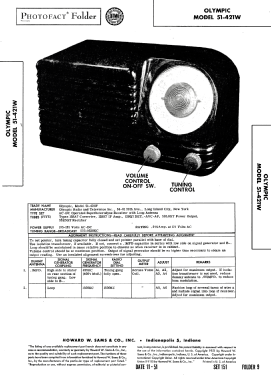 51-421W; Olympic Radio & (ID = 2951139) Radio