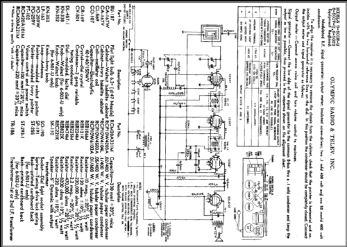 6-501W-U ; Olympic Radio & (ID = 475335) Radio