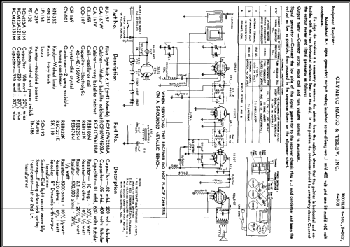 6-502 ; Olympic Radio & (ID = 474896) Radio