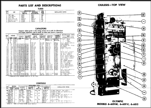 6-601W ; Olympic Radio & (ID = 475747) Radio