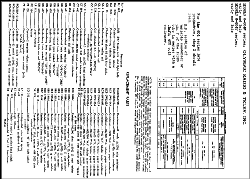 6-604V-110 ; Olympic Radio & (ID = 399206) Radio