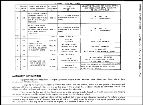 7-435V ; Olympic Radio & (ID = 352372) Radio