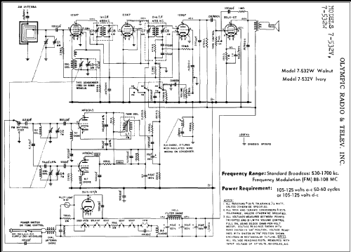 7-532V ; Olympic Radio & (ID = 296658) Radio