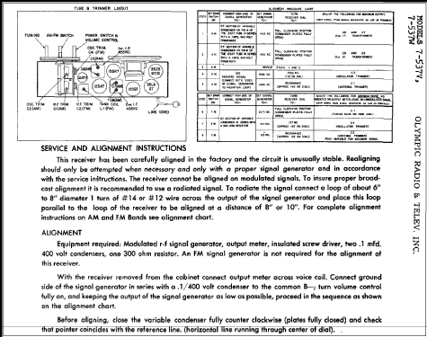 7-537V ; Olympic Radio & (ID = 296844) Radio