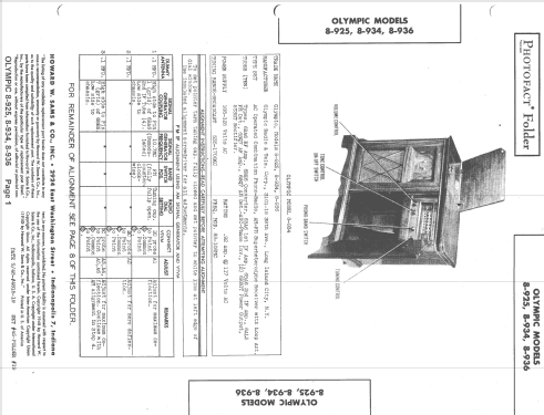 8-936; Olympic Radio & (ID = 1396893) Radio