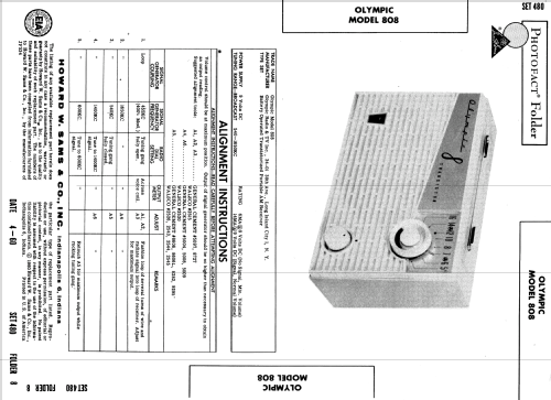 8 Transistor 808; Olympic Radio & (ID = 542423) Radio