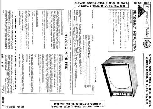 CE139 Ch= HE; Olympic Radio & (ID = 875764) Televisore