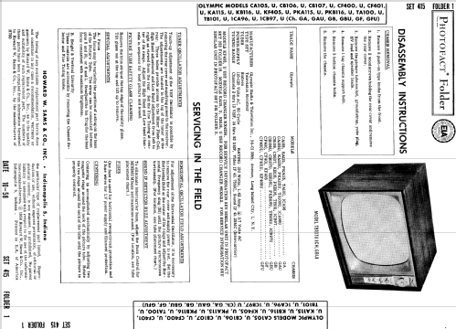 CF401U Ch= GFU; Olympic Radio & (ID = 854342) Television