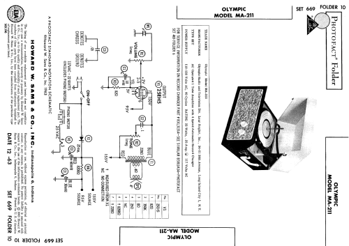 The Montgomery MA-211; Olympic Radio & (ID = 533159) R-Player