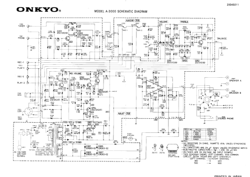 Integrated Stereo Amplifier A-3000; Onkyo, Osaka Denki (ID = 1824993) Ampl/Mixer