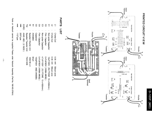 Speaker System D-105F; Onkyo, Osaka Denki (ID = 1989947) Speaker-P