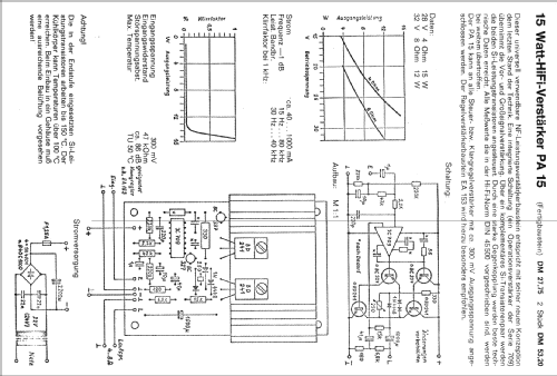 HiFi-Verstärker 15 W PA15; Oppermann Electronic (ID = 1706087) Ampl/Mixer