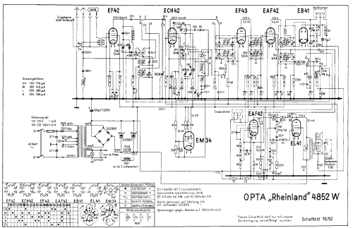 Rheinland-Phono 4852W; Opta-Spezial siehe (ID = 30747) Radio