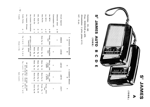 St. James 3 Auto-Silicium Ch= X487-69; Optalix, T.E.D., (ID = 2023008) Radio