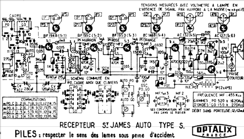 St. James 3 Auto-Silicium Ch= X487-69; Optalix, T.E.D., (ID = 248613) Radio