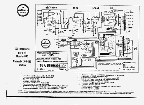 890; Optimus; Gerona (ID = 1644238) Ampl/Mixer