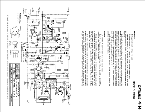 Texas 1560; Optimus; Gerona (ID = 1468000) Ampl/Mixer