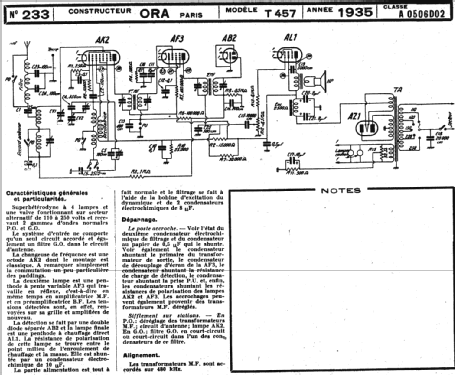 T457; ORA, Oradyne, Gérard (ID = 222813) Radio