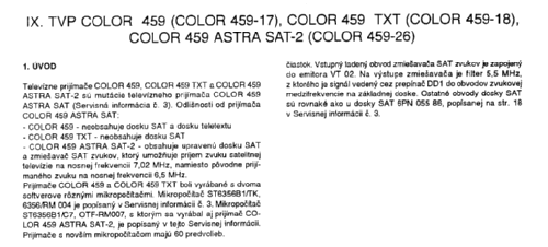 Color 459 Astra SAT; OTF; Nižná (ID = 2725452) Television