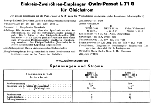 Passat L71G; Owin; Hannover (ID = 25680) Radio